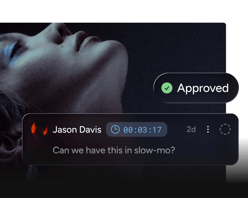 Review & approve — Timeline comments, annotations, status templates. One link replaces the email chain.